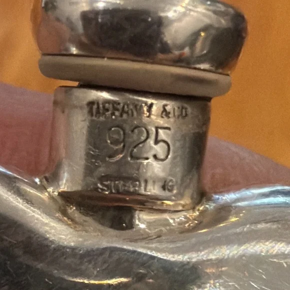 Preloved Tiffany& co sterling silver 40 by 40mm perfume bottle with pouch 18.8 G - Picture 3 of 3